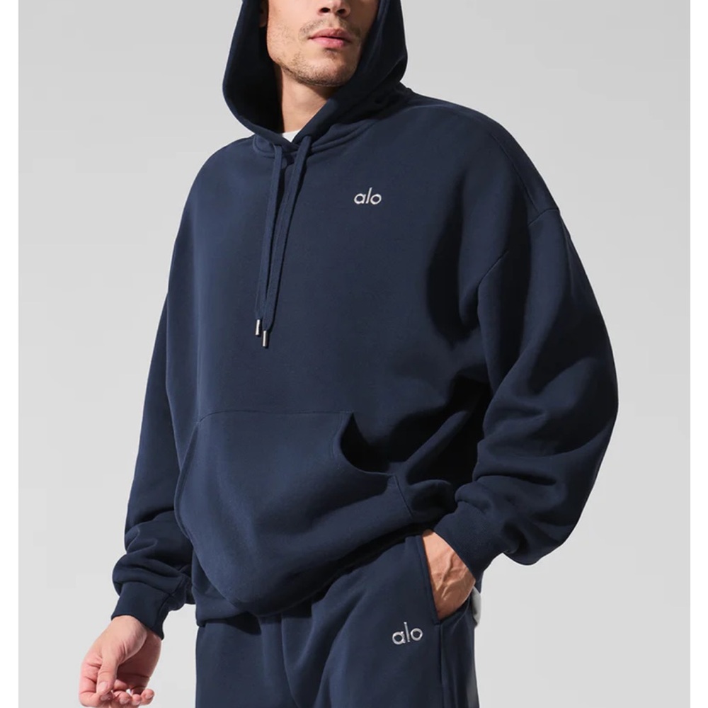 ALO Yoga Accolade Blue Relaxed Fit Hoodie BRAND NEW